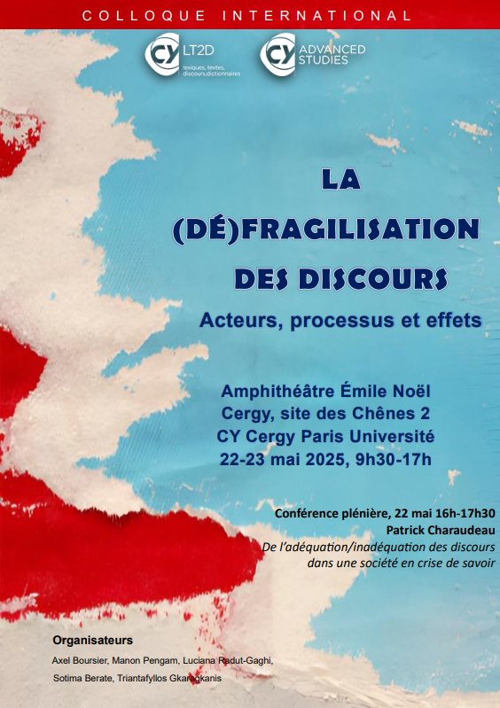 Affiche la (dé)fragilisation des discours