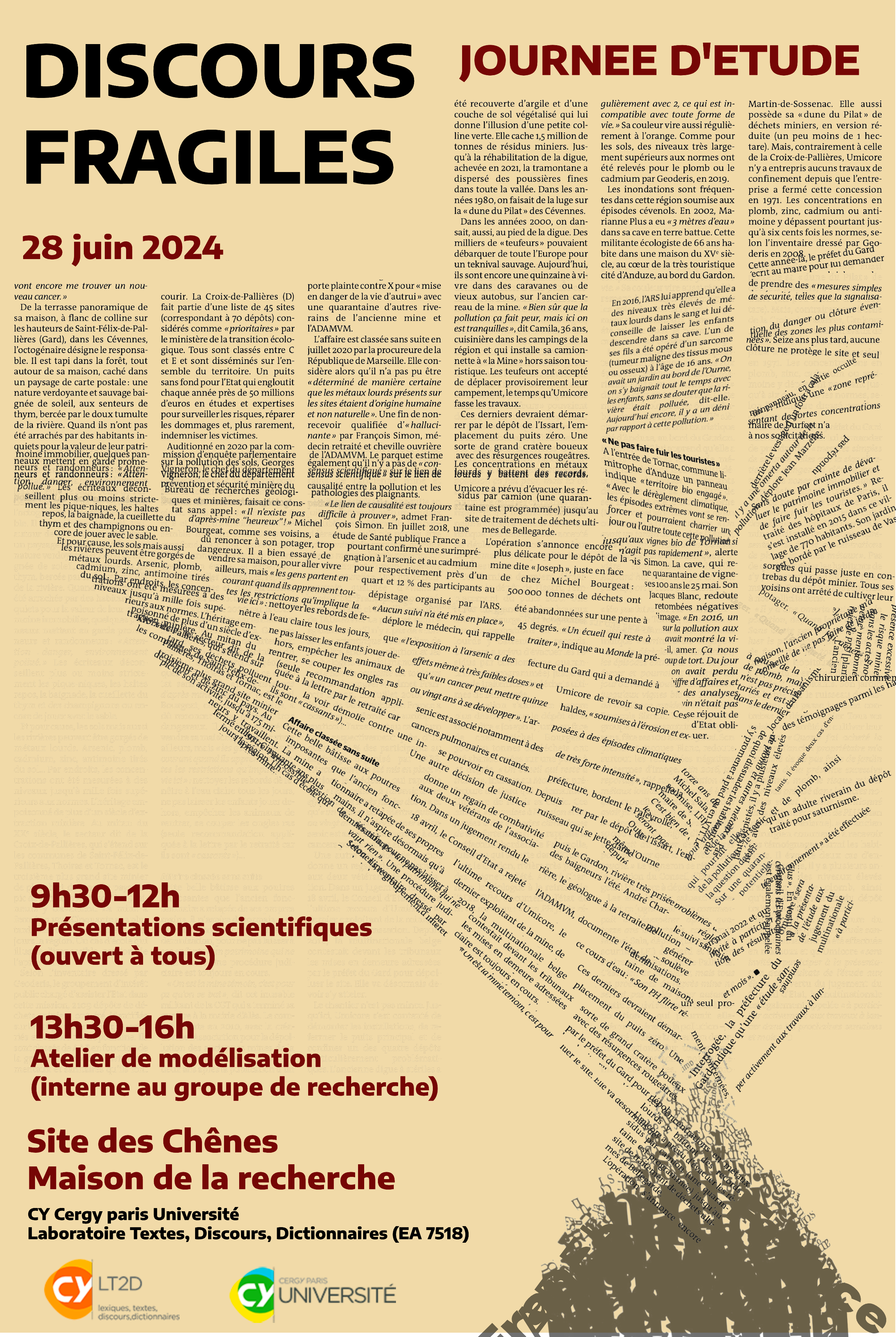 Journée d’études « Discours fragiles » Vendredi 28 juin 2024